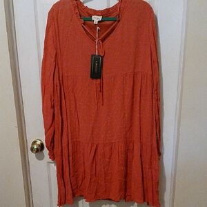 1.4.3. Story by Line Up Rust Long Sleeve Dress